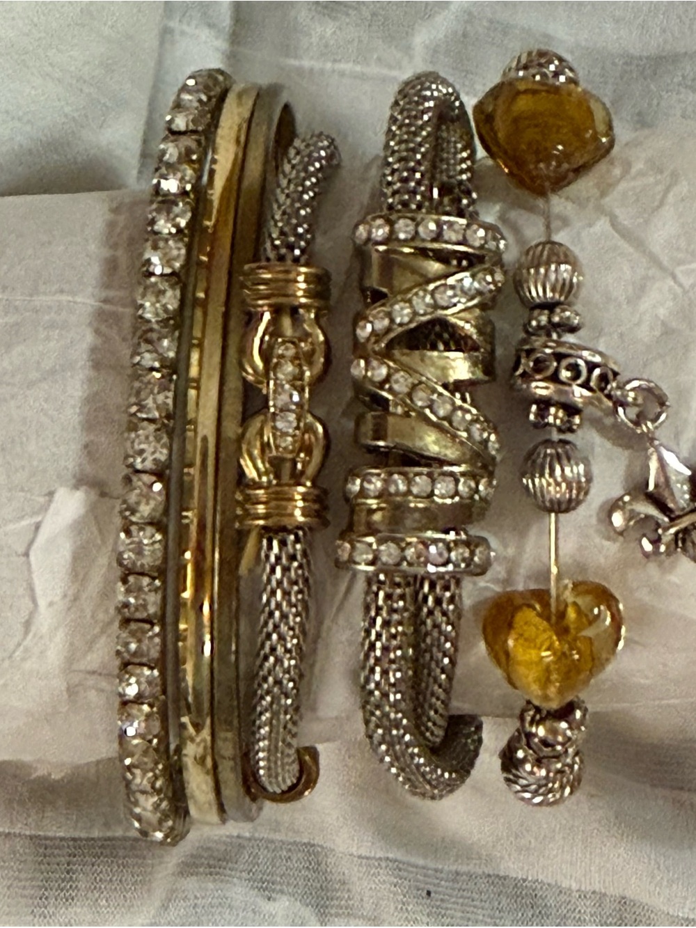 Vintage Layered Stack Bracelets- Designer Style